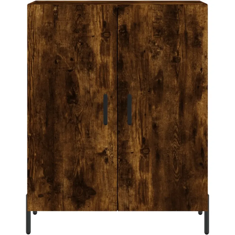 vidaXL Dressoir 69,5x34x90 cm bewerkt hout gerookt eikenkleurig