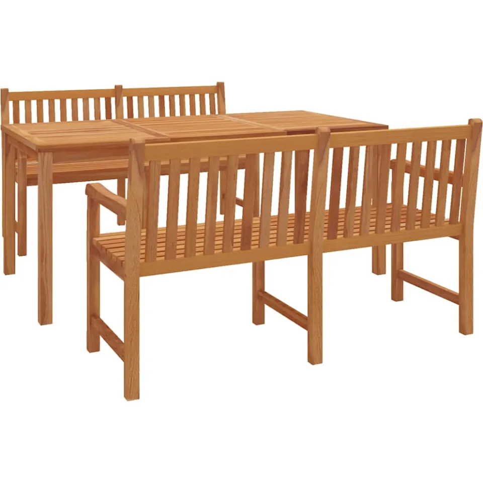 vidaXL 3-delige Tuinset massief teakhout bruin, foto 3