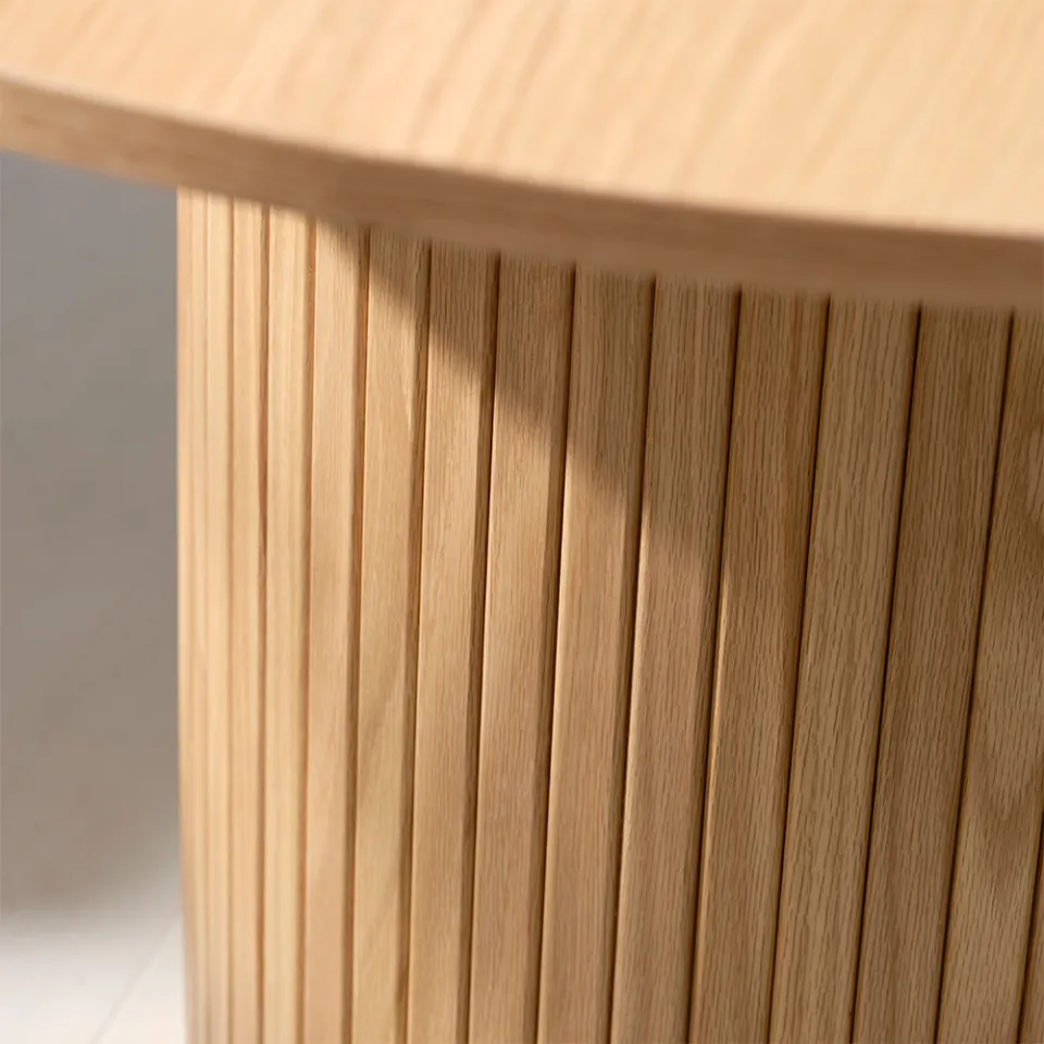 Olivine Lenn houten eettafel naturel - Ø 120 cm, foto 4