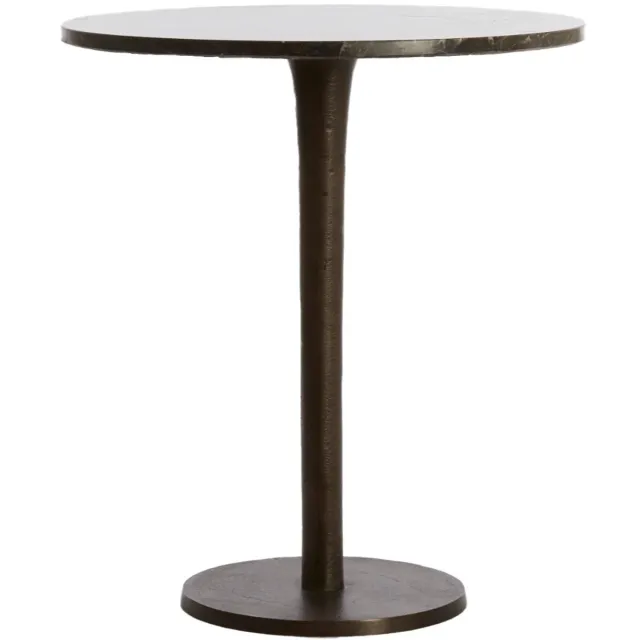 Light & Living Bijzettafel Pazo - Donkerbruin - Ø48cm - Modern