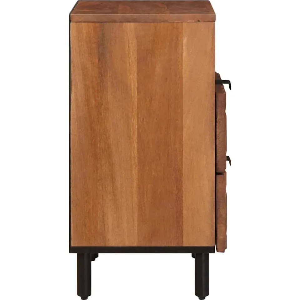 vidaXL Nachtkastje Bruin 50 x 33 x 62 cm Massief Mango Hout, foto 4