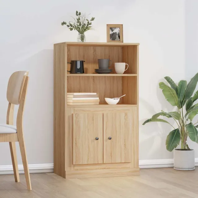 vidaXL Hoge kast 60x35,5x103,5 cm bewerkt hout sonoma eikenkleurig, foto 2