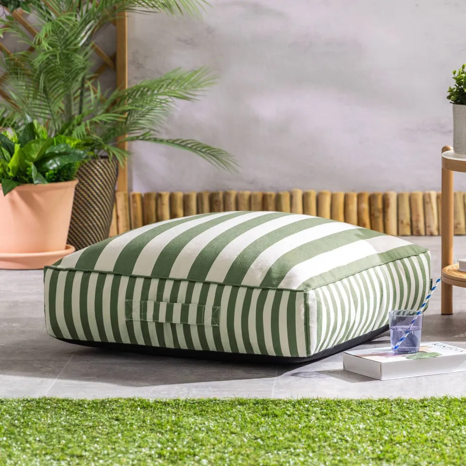 icon - Solus Vloerkussen - Tuin - Gestreept - Olijfgroen, foto 3