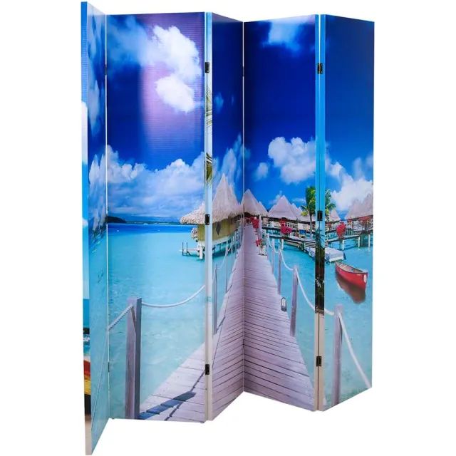 vidaXL Kamerscherm inklapbaar strand 200x170 cm Meerkleurig