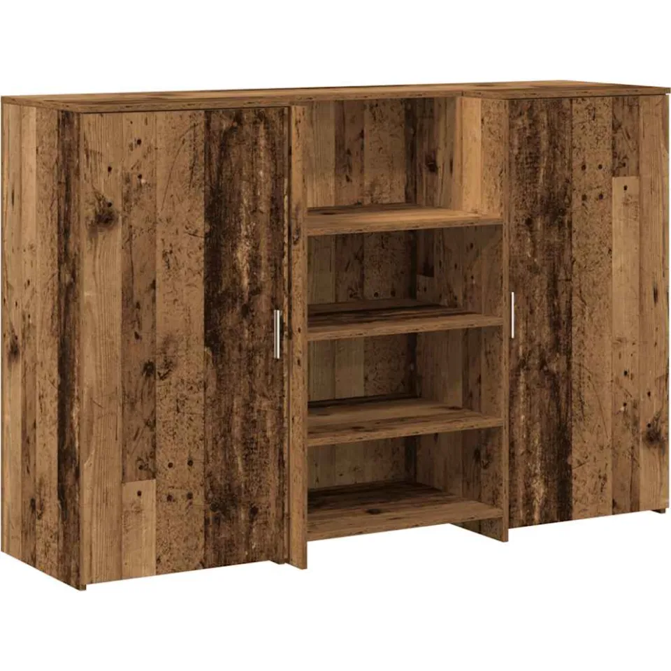 vidaXL Receptiebalie 155x50x103,5 cm bewerkt hout oud houtkleurig bruin, foto 3