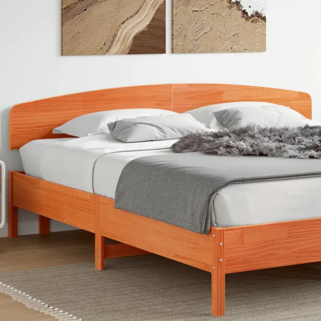 vidaXL Hoofdbord 180 cm massief grenenhout wasbruin
