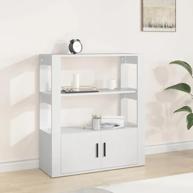 vidaXL Dressoir 80x30x90 cm bewerkt hout wit