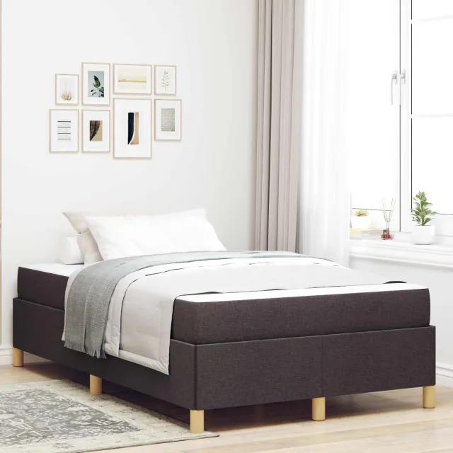 vidaXL Bedframe Donkerbruin 120 x 200 cm Stof