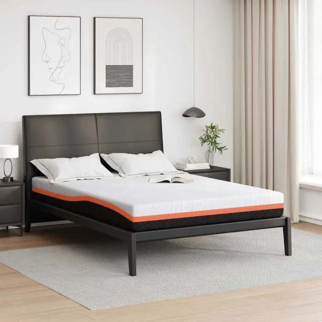 vidaXL Matras Wit en zwart 140 x 200 cm Jacquard stof