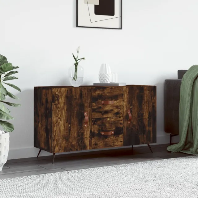 vidaXL Dressoir 100x36x60 cm bewerkt hout gerookt eikenkleurig, foto 2