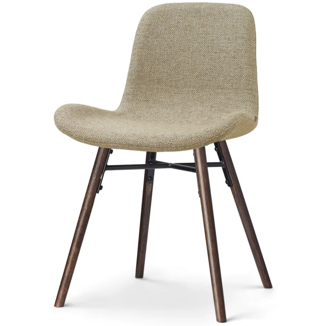 Nolon Nena-Fé eetkamerstoel taupe melange - walnoot houten onderstel