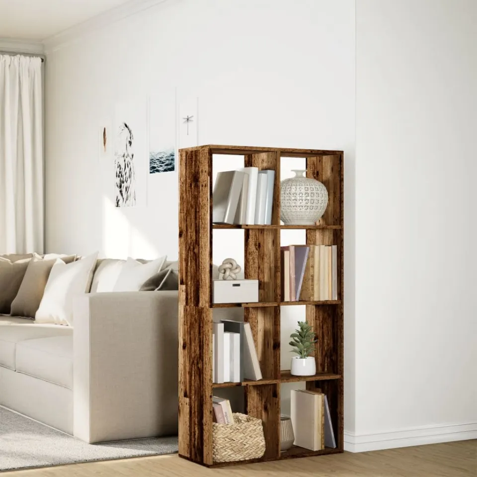 vidaXL Kamerscherm / boekenkast 69,5x29x137,5 cm hout oud houtkleur bruin, foto 4