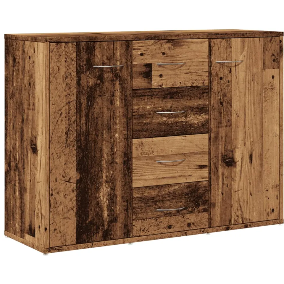 vidaXL Dressoir 88x30x64 cm bewerkt hout oud houtkleurig bruin, foto 3