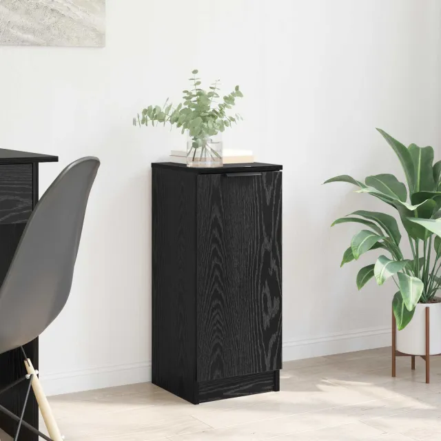 vidaXL Dressoir Zwart Eiken 30 x 30 x 70 cm Bewerkt hout, foto 2