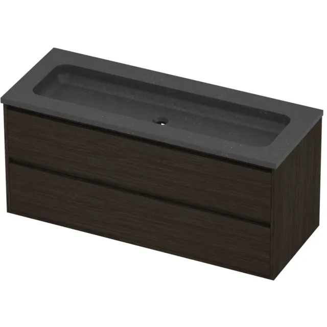 Proline Rollo Badmeubelset Hardsteen Elegant Centraal 120x46x54 cm Blue Stone Mokka Oak Eiken