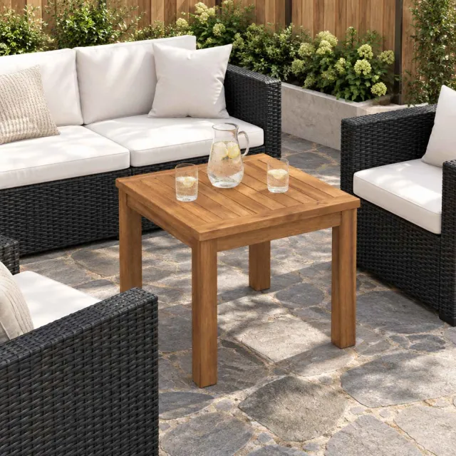 vidaXL Salontafel LAREN Naturel 40 x 40,5 x 36 cm Massief Acaciahout Bruin