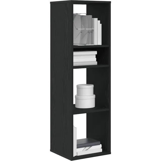 vidaXL Boekenkast 34x31x112 cm bewerkt hout zwart