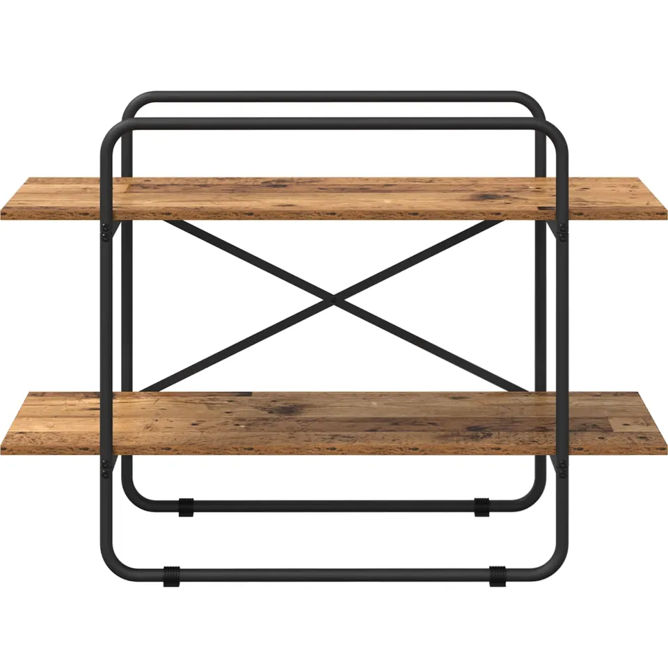 vidaXL Boekenrek 2-laags 100 x 35 x 70 cm PB Eikenhout Bruin