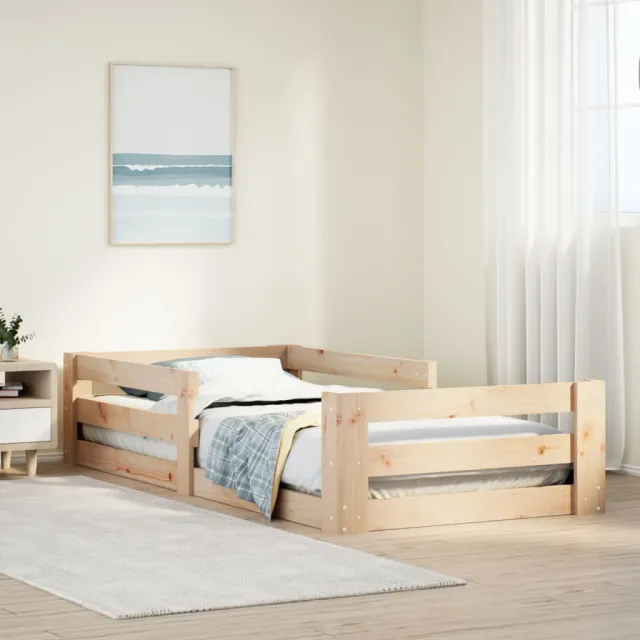 vidaXL Bedframe zonder matras massief grenenhout 90x200 cm bruin