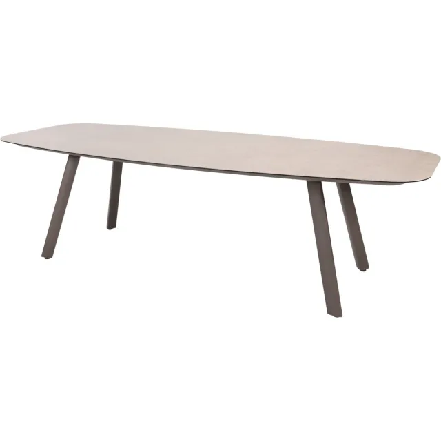 4 Seasons Outdoor Manolo dining tuintafel printed ceramic 240x103xH75 cm terre Taste 4SO Bruin / Terre