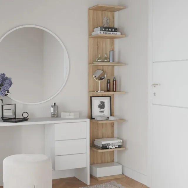ComfortCove Wandplank Boekenkast - Multifunctionele Opbergplanken - 7 Stuks - Sonoma