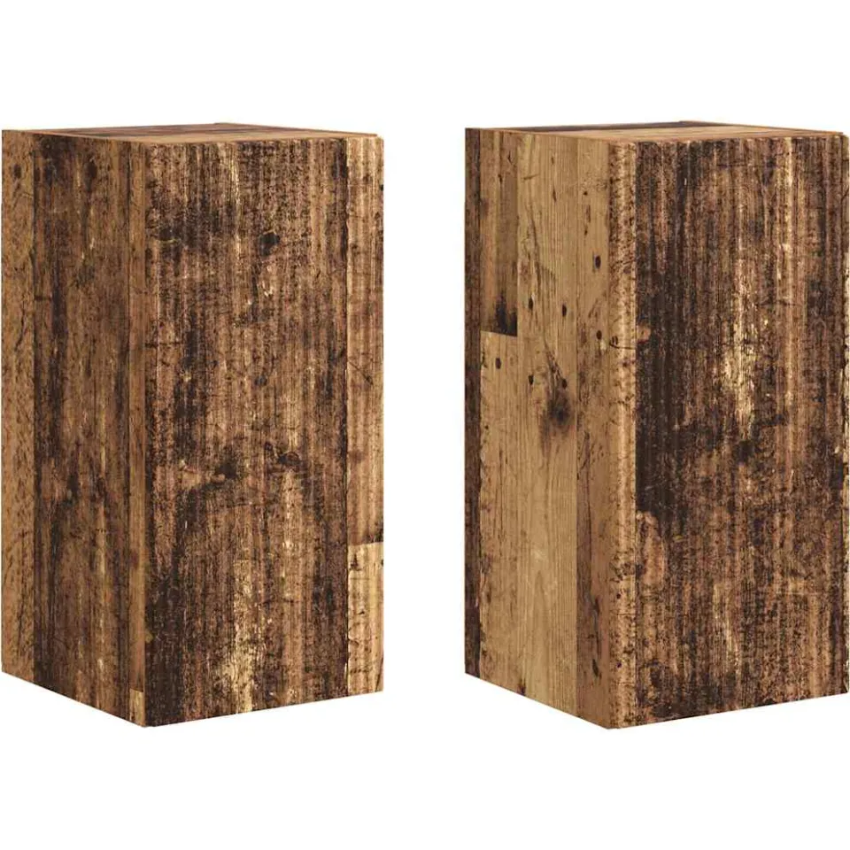 vidaXL TV Wandkast 2 st Oud Hout Bewerkt hout bruin, foto 3