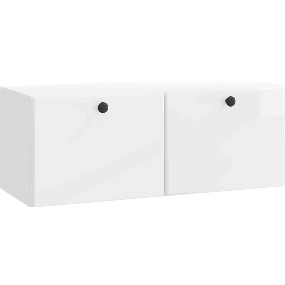 vidaXL Wandbeugel TV-kast 78,5 x 31 x 30 cm Hoogglans Wit Bewerkt hout, foto 3