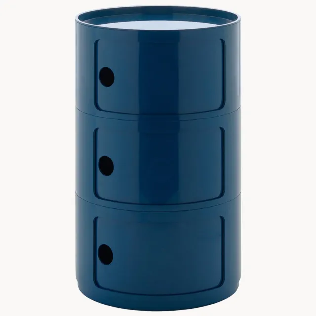 Kartell Design container Componibili, 3 modules, H 70 cm Turquoise