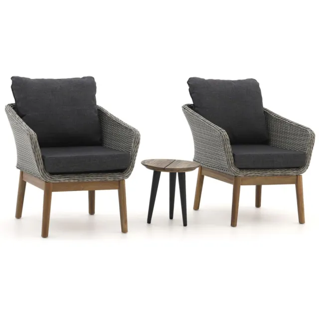 Intenso Furniture Intenso Borgetto/ROUGH-K ø40cm balkon loungeset 3-delig Grijs