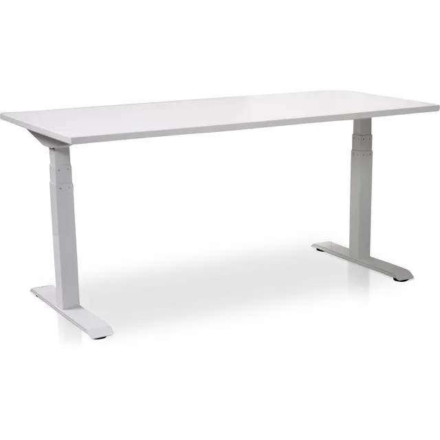 Lineaflex MRC Zit-sta bureau elektrisch verstelbaar - MRC PRO-L 2.0 NEN-EN 527 | 120 x 80 cm | frame wit - blad wit | memory functie met 4 standen | 150kg draagvermogen wit frame