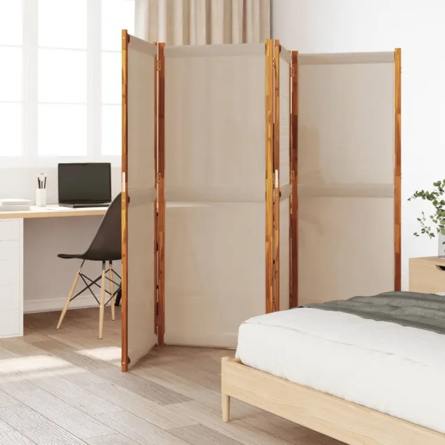 vidaXL Kamerscherm met 4 panelen 280x180 cm taupe, foto 2
