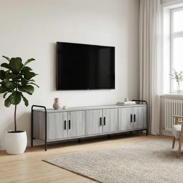 vidaXL Tv-meubel 146 x 33 x 50 cm Grijs Sonoma Bewerkt hout