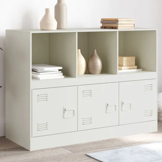 vidaXL Dressoir 99x39x73 cm staal wit, foto 2