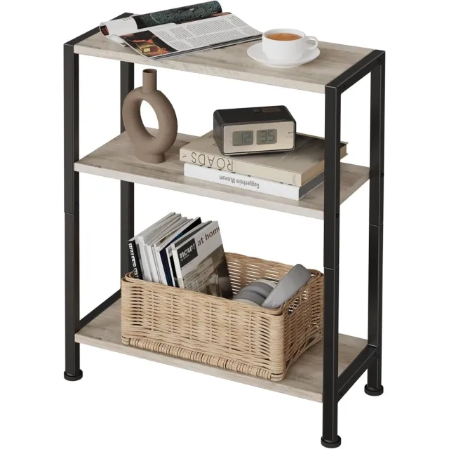 Famanu Smalle bijzettafel voor krappe ruimtes, multifunctionele bijzettafel voor woonkamer, slaapkamer en keuken, 18x43x56,5 cm Houtkleur