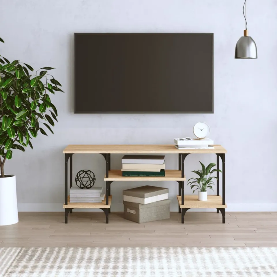 vidaXL Tv-meubel 102x35x45,5 cm bewerkt hout sonoma eikenkleurig, foto 3