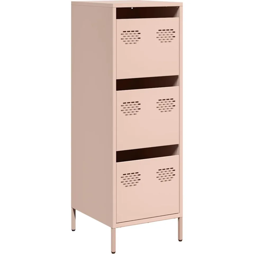 vidaXL Hoge kast 39x35x103,5 cm staal zwart, foto 3