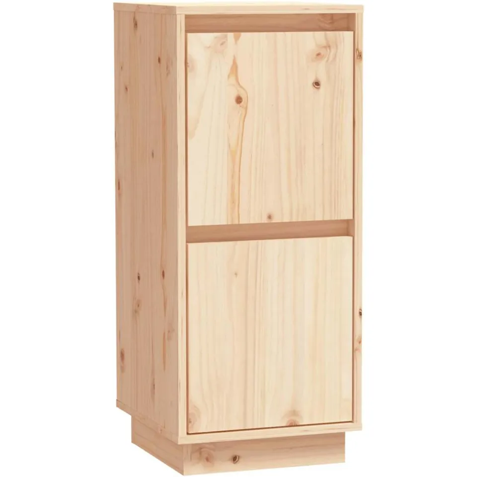 vidaXL Dressoirs 2 st 31,5x34x75 cm massief grenenhout bruin, foto 4