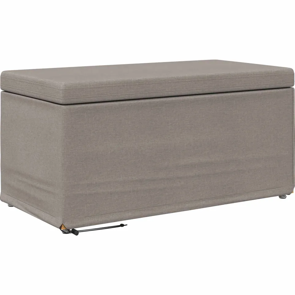 vidaXL Kruk Taupe 81 x 41 x 40 cm Stof en Geëngineerd Hout
