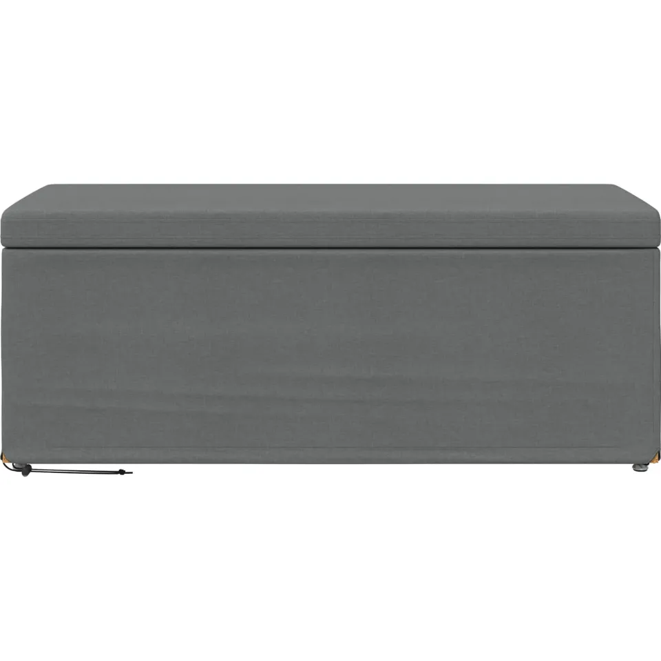 vidaXL Kruk Donkergrijs 101 x 41 x 40 cm Stof en Geëngineerd Hout