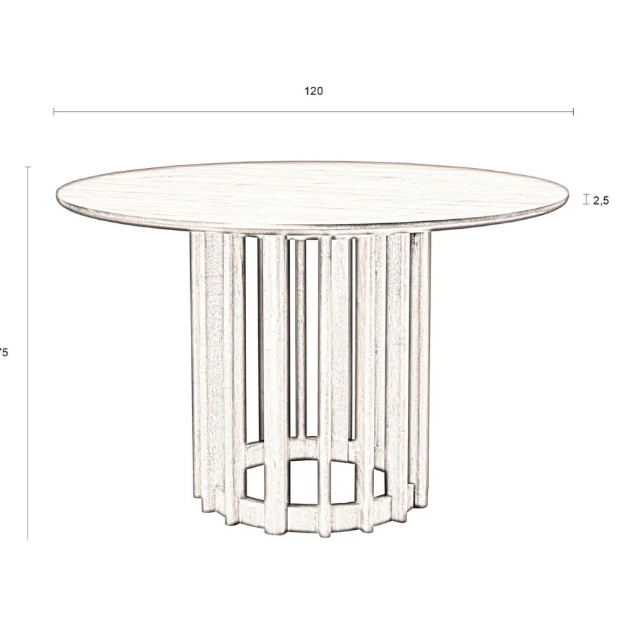 Dutchbone eetkamertafel Barlet bruin, foto 2