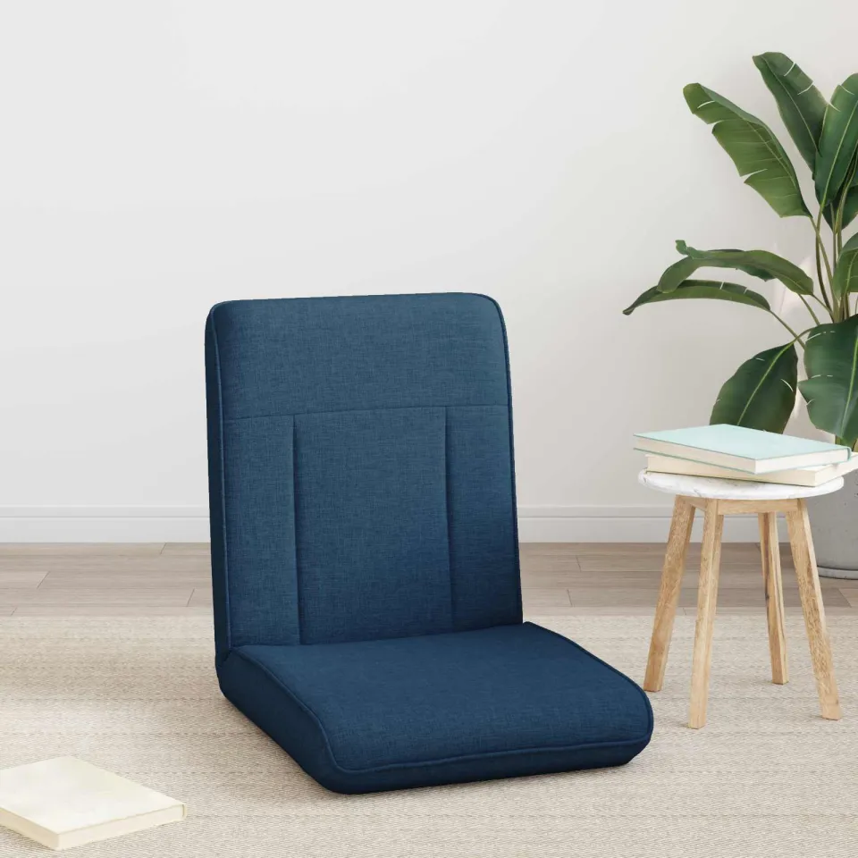 vidaXL Verstelbare vlo stoelen Blauw Stof, foto 3