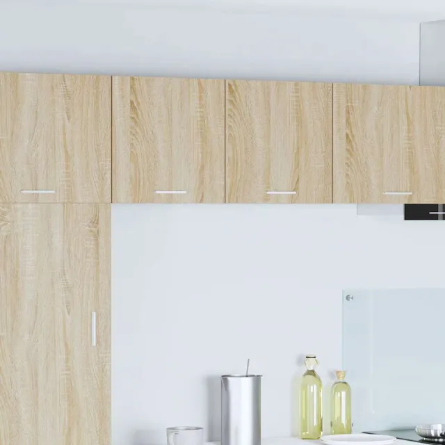 vidaXL Hangkast 2 st Sonoma eiken en wit 40 x 31 x 40 cm Bewerkt hout Bruin