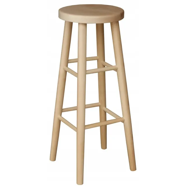 Metdrew Hoge Houten Bar Kruk 81 cm - Massief Beuken Light beech