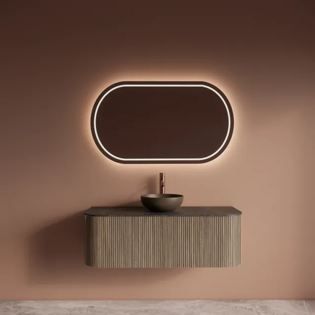 Gliss Design Badkamermeubelset Gliss Design Alluro 120 cm Corn SIlk Eiken