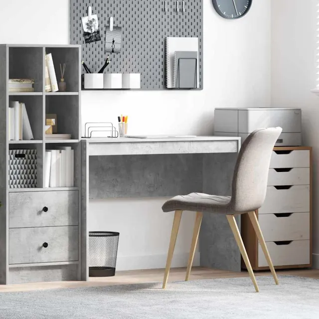 vidaXL Bureau Beton Grijs 100 x 40 x 76 cm