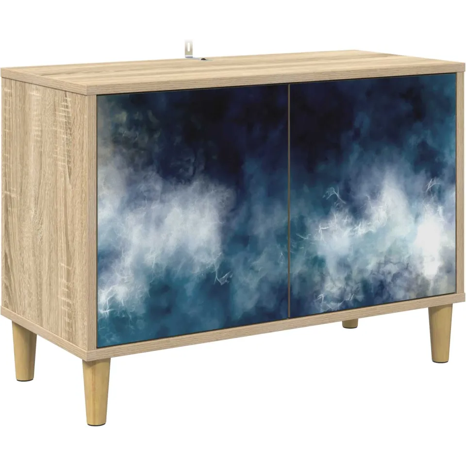 vidaXL Tv-meubel RAALTE 69 x 33 x 50 cm Sonoma Bewerkt hout bruin, foto 3