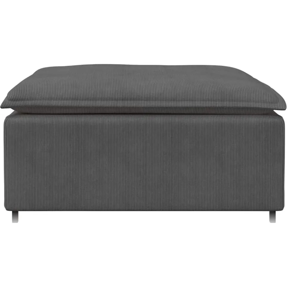 vidaXL Modulaire bank voetenbank module donkergrijs 100x100x48 cm