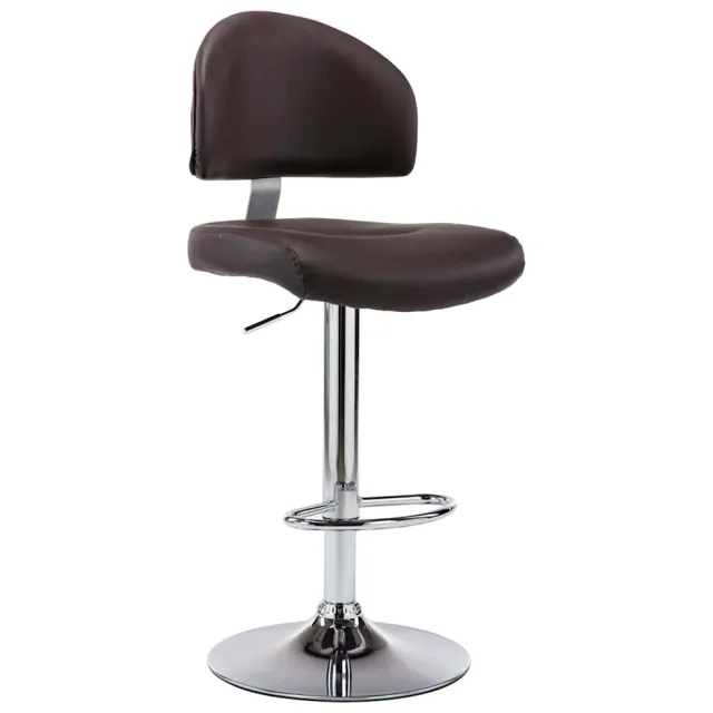 vidaXL Barstoelen 2 st kunstleer bruin