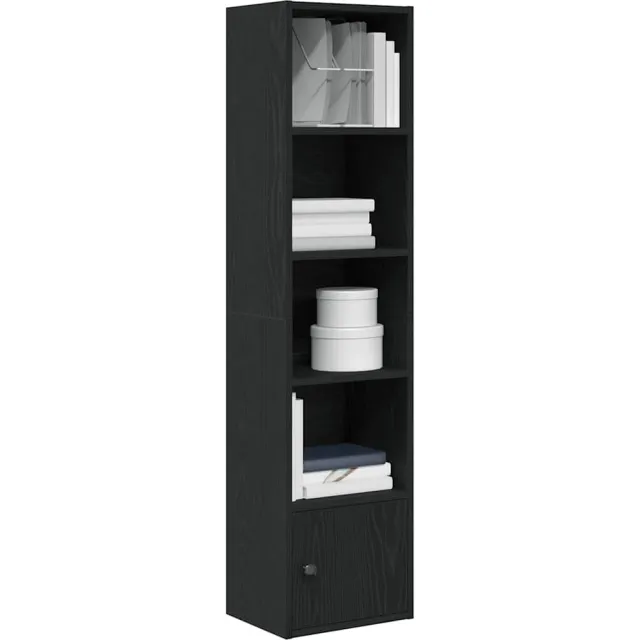 vidaXL Boekenkast 31x24x127 cm bewerkt hout zwart eikenkleurig