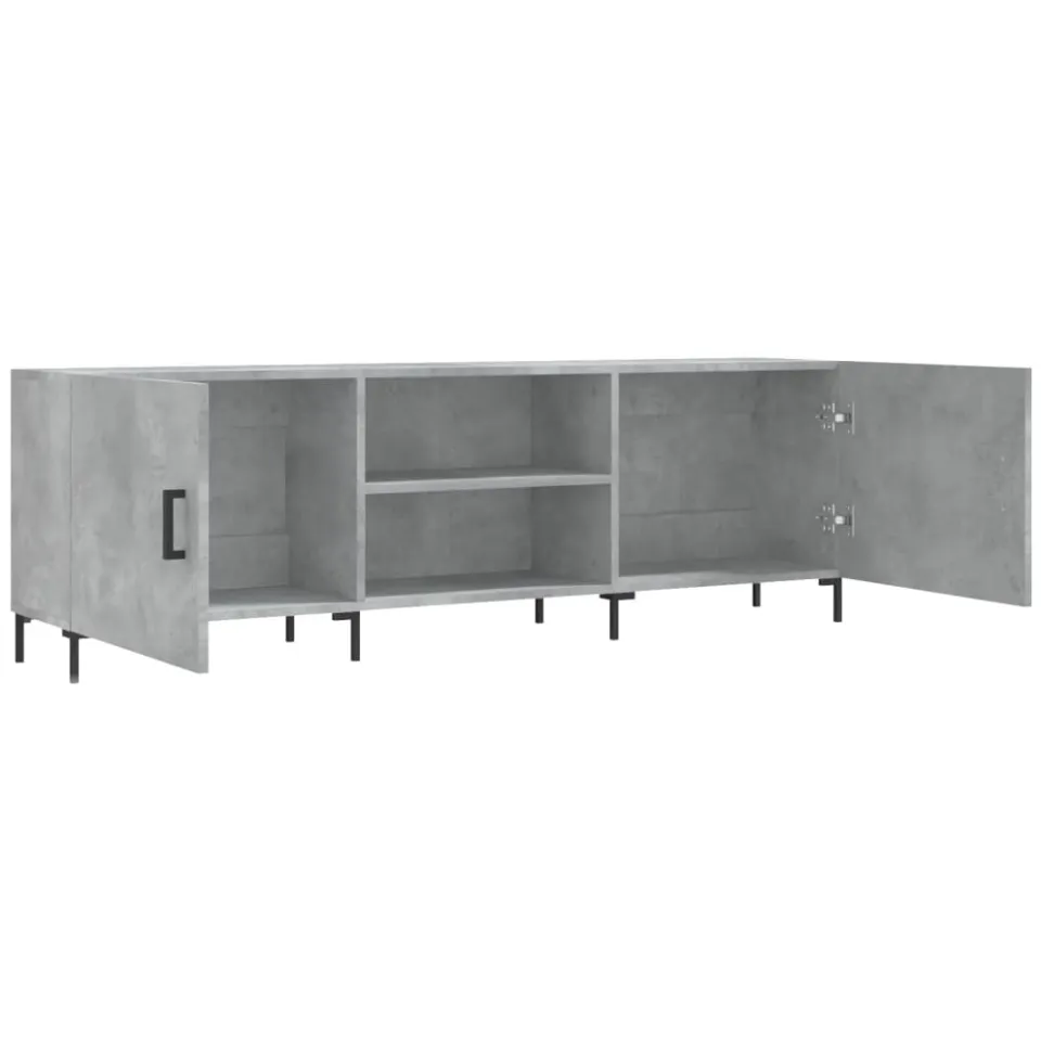vidaXL Tv-meubel 150x30x50 cm bewerkt hout betongrijs grijs, foto 4